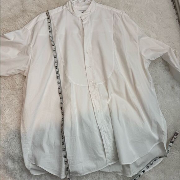 Frank & Eileen Victoria White Shirt | Italian Cotton Button Up Size M - Picture 11 of 12